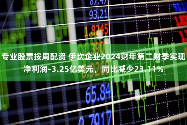 专业股票按周配资 伊坎企业2024财年第二财季实现净利润-3.25亿美元，同比减少23.11%
