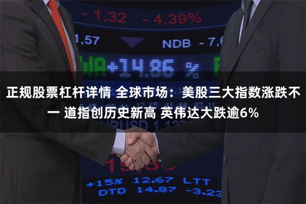 正规股票杠杆详情 全球市场：美股三大指数涨跌不一 道指创历史新高 英伟达大跌逾6%