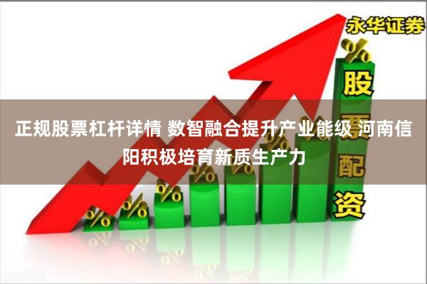 正规股票杠杆详情 数智融合提升产业能级 河南信阳积极培育新质生产力