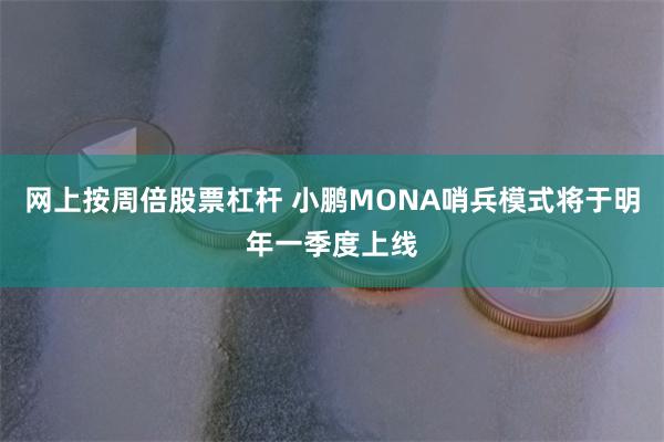 网上按周倍股票杠杆 小鹏MONA哨兵模式将于明年一季度上线