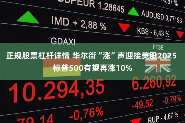 正规股票杠杆详情 华尔街“涨”声迎接美股2025 标普500有望再涨10%