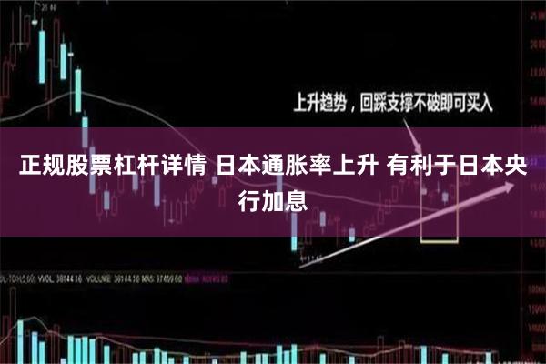 正规股票杠杆详情 日本通胀率上升 有利于日本央行加息